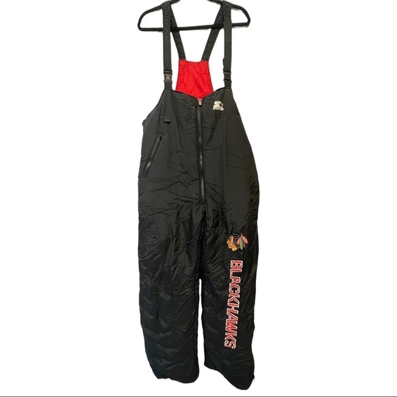 Starter Chicago Blackhawks Insulated Snow Bib - Picture 1 of 6